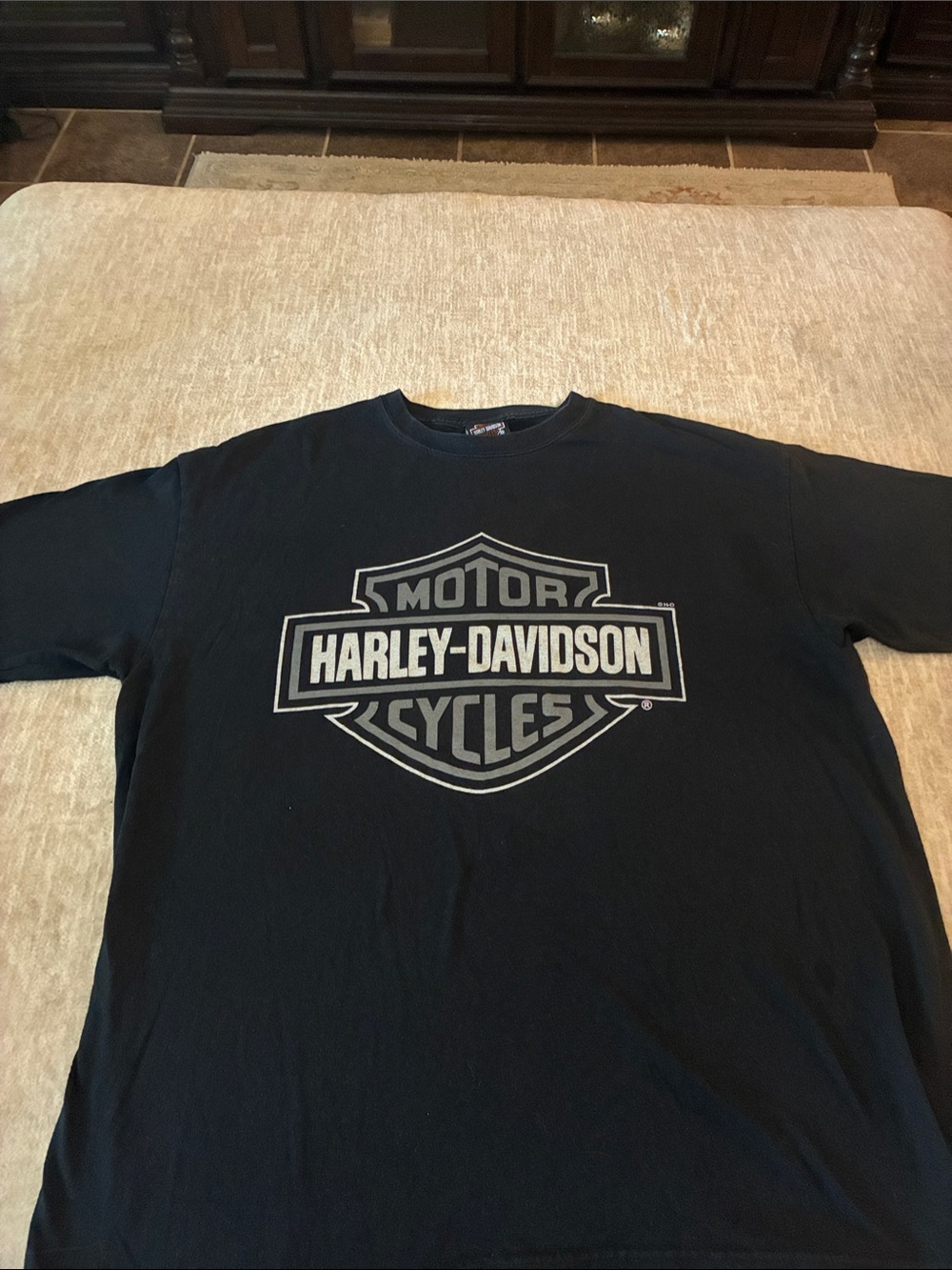 Harley-Davidson Black T-Shirt with Gray Shield Logo